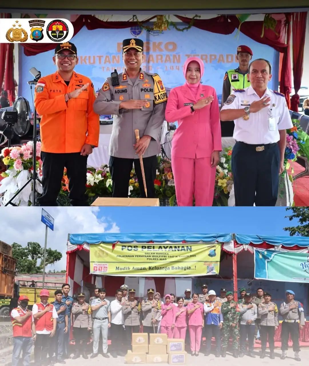 KAPOLRES NIAS BERSAMA KETUA BHAYANGKARI CABANG NIAS KUNJUNGI POS YAN DAN POS PAM OPS KETUPAT TOBA 2026