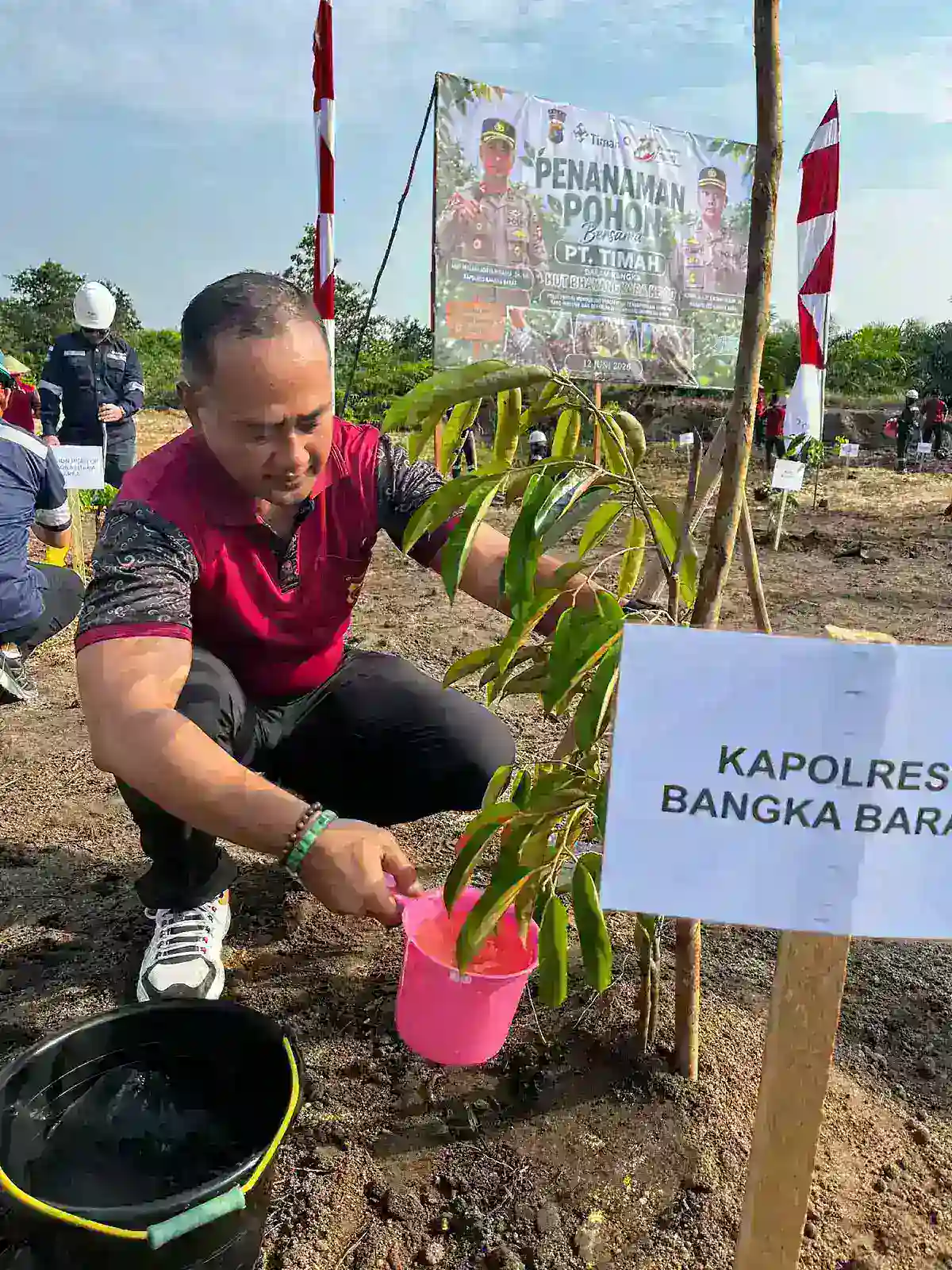 Kapolres Bangka Barat, Pohon yang Ditanam Hari Ini Harus Jadi Manfaat untuk Masyarakat di Masa Depan