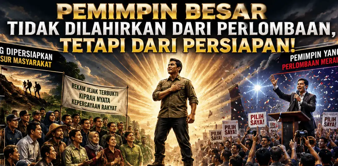 PEMIMPIN BESAR TIDAK DILAHIRKAN DARI PERLOMBAAN, TETAPI DARI PERSIAPAN!