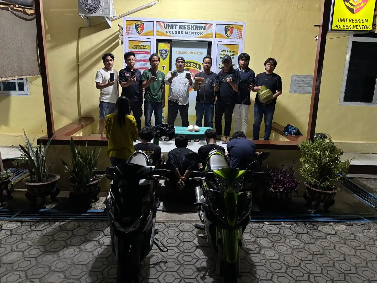 Polsek Mentok Polres Bangka Barat Ungkap Kasus Pencurian, Lima Pelaku Diamankan