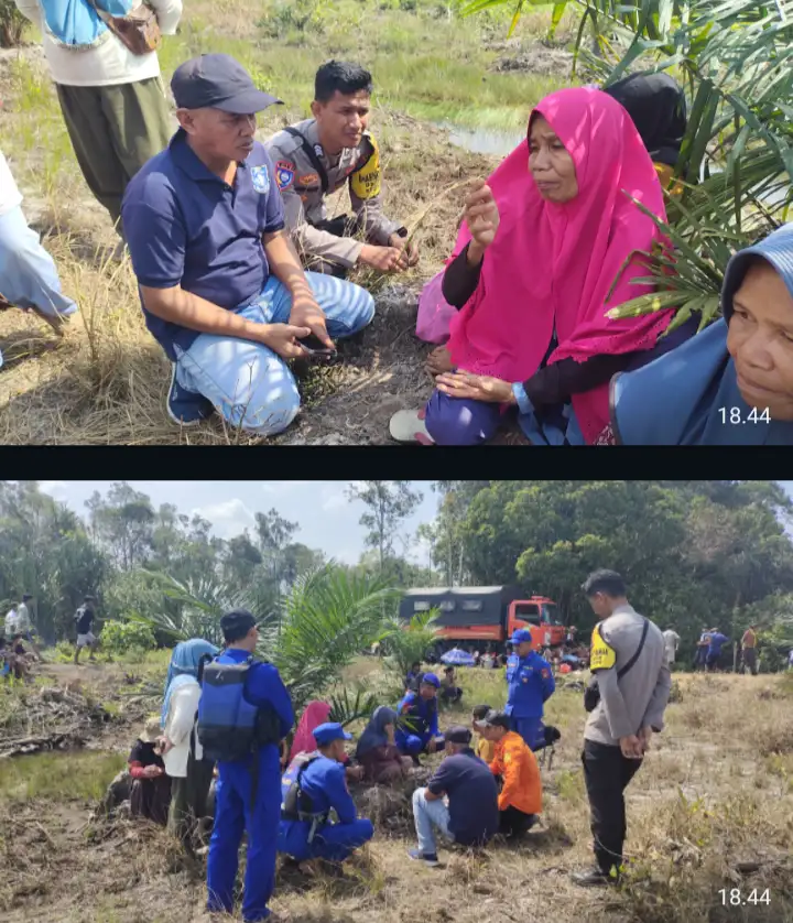Polsek Kelapa Polres Bangka Barat Bersama Basarnas dan Warga Cari Petani yang Hilang di Dusun Pisang