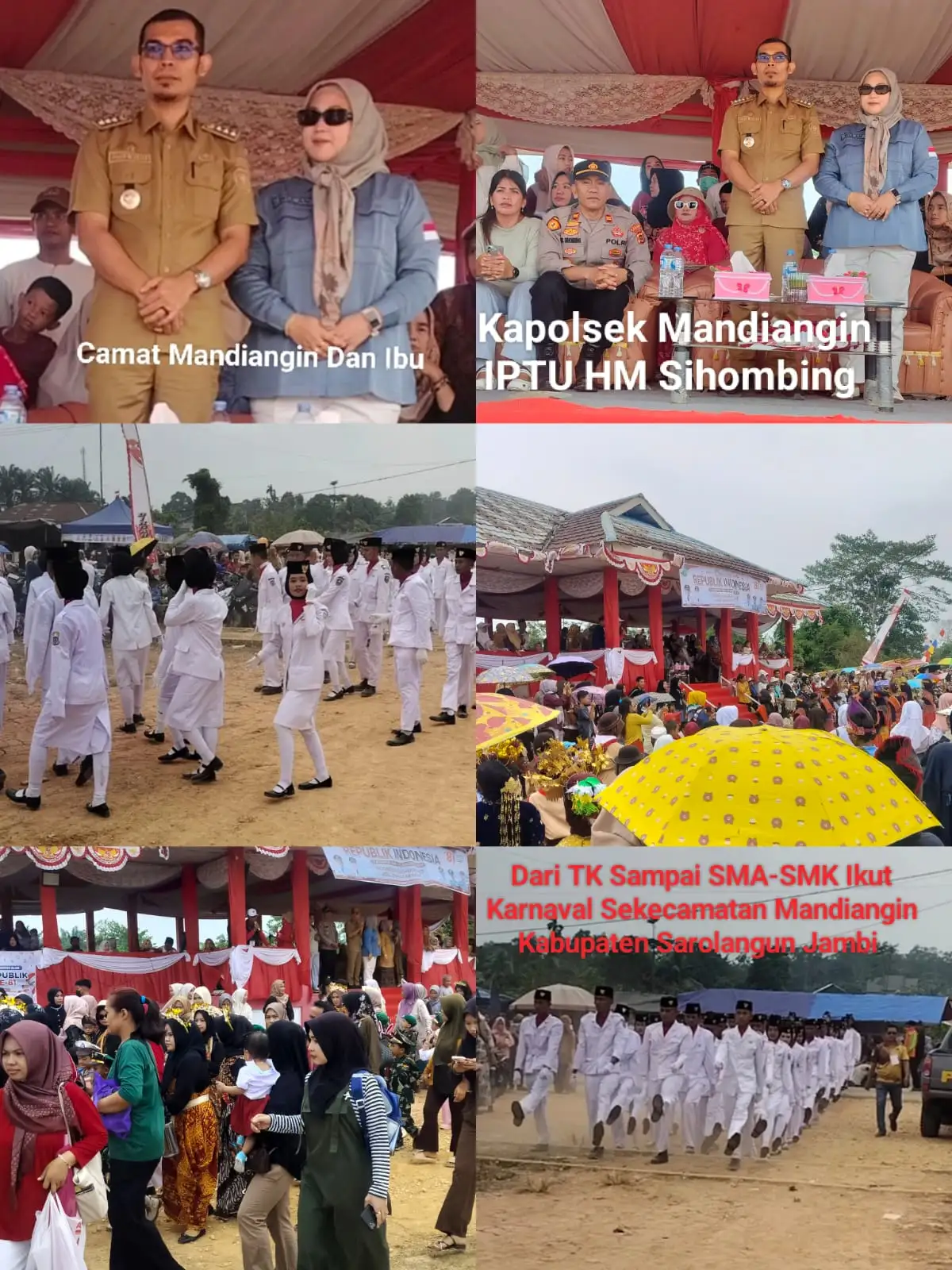 Selamat Hari Kemerdekaan RI Ke 81, Kecamatan Mandiangin kabupaten Sarolangun Jambi Ikut Serta Dalam Memperingati HUT RI Ke 81.