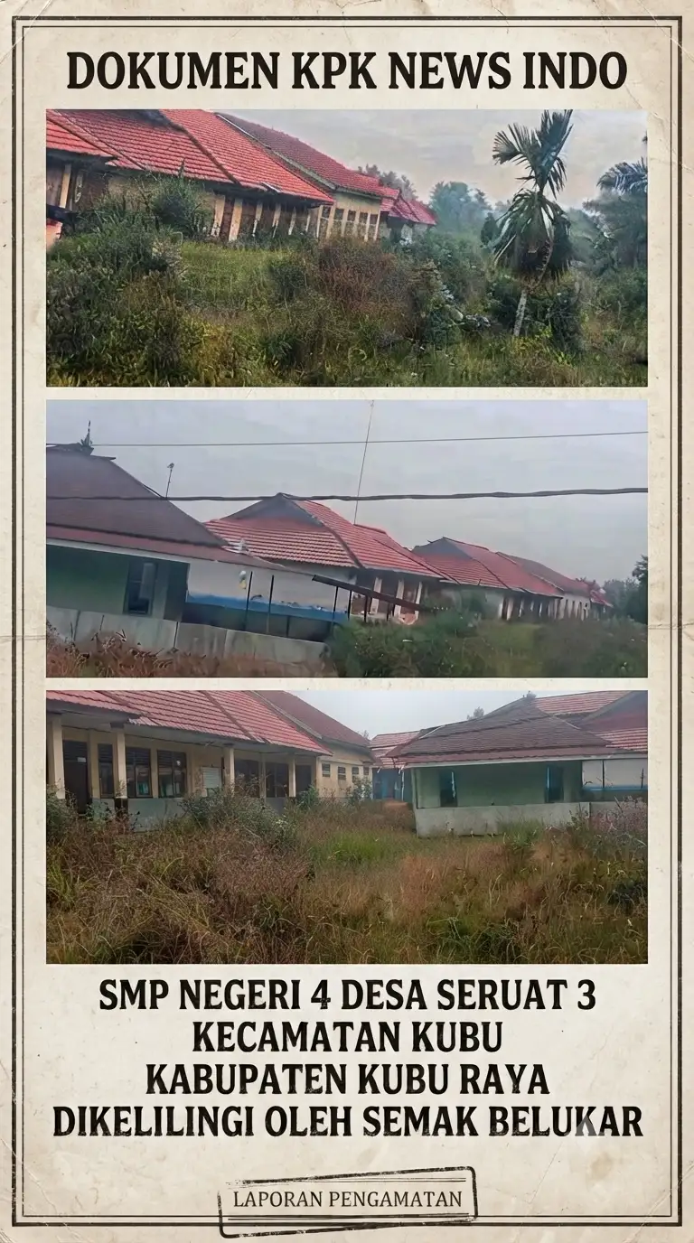 Belajar di Tengah Semak Belukar: Potret Krisis Perawatan Fasilitas di SMP Negeri 4 Desa Seruat 3 Kecamatan Kubu, Kabupaten Kubu Raya.