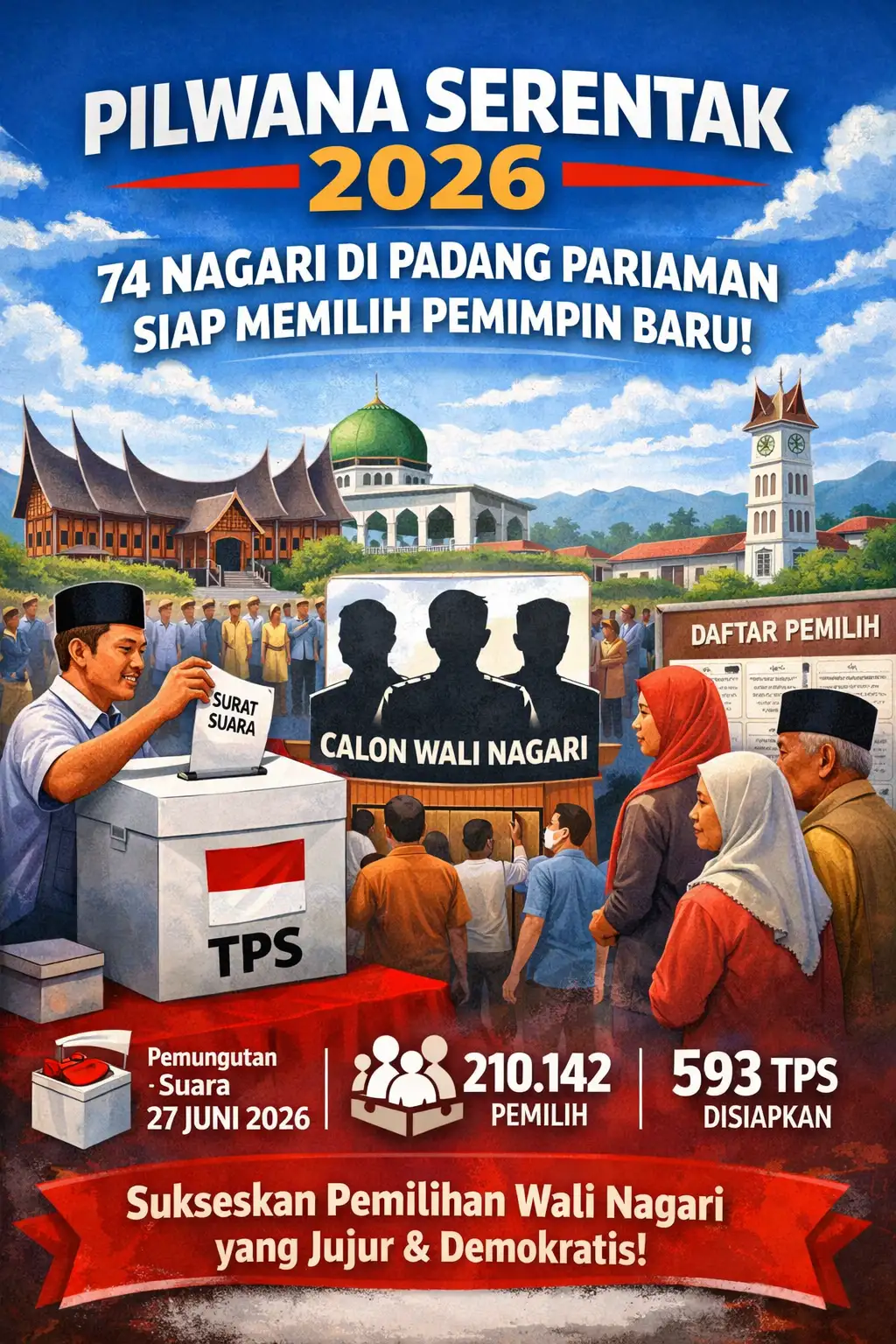 Menuju 27 Juni 2026, 74 Nagari di Padang Pariaman Bersiap Pilih Wali Nagari Baru