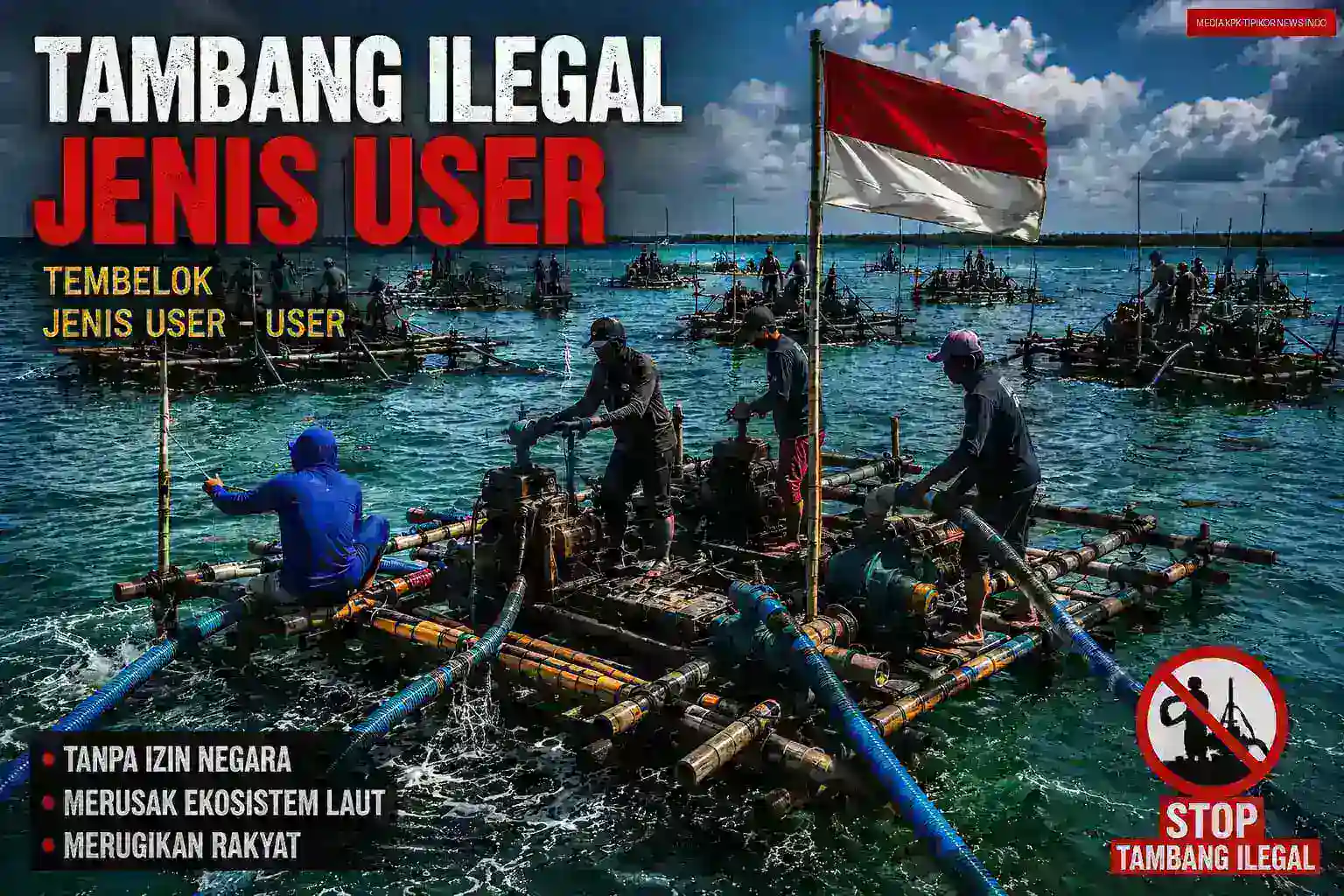 Aktivitas tambang timah yang diduga ilegal dan dikenal masyarakat sebagai tambang user