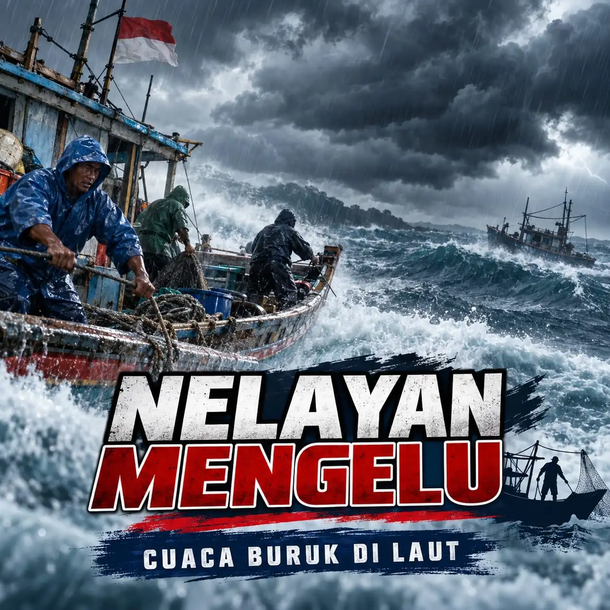 Dua Pekan Cuaca Buruk, Nelayan Mentok Bangka Barat Mengeluh Tak Bisa Melaut