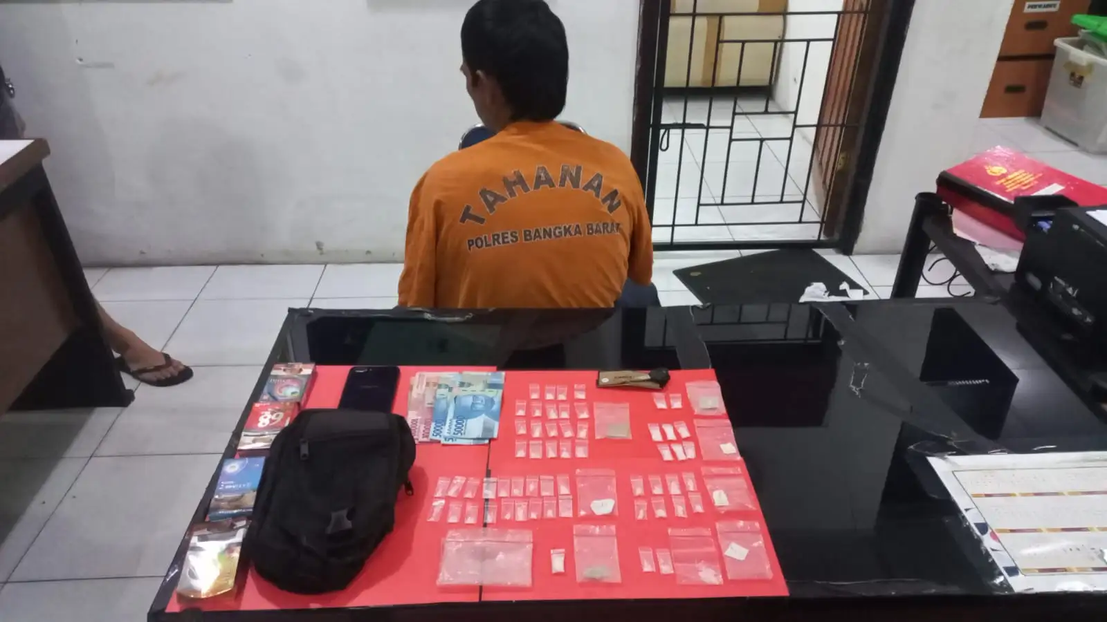 Polres Bangka Barat Gagalkan Peredaran 57 Paket Sabu di Belo Laut