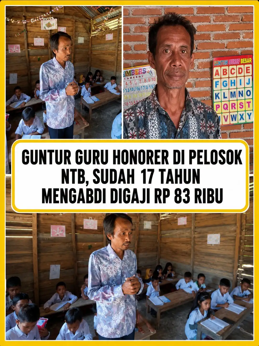 PILU DUNIA PENDIDIKAN! 20 TAHUN MENGABDI, GAJI HANYA CUKUP BELI 10 KILO BERAS – KISAH GURU HONORER INI MENGGUGAH HATI BANGSA”Mencerdaskan Anak Negeri, Namun Berjuang Keras Menyelamatkan Keluarganya Se