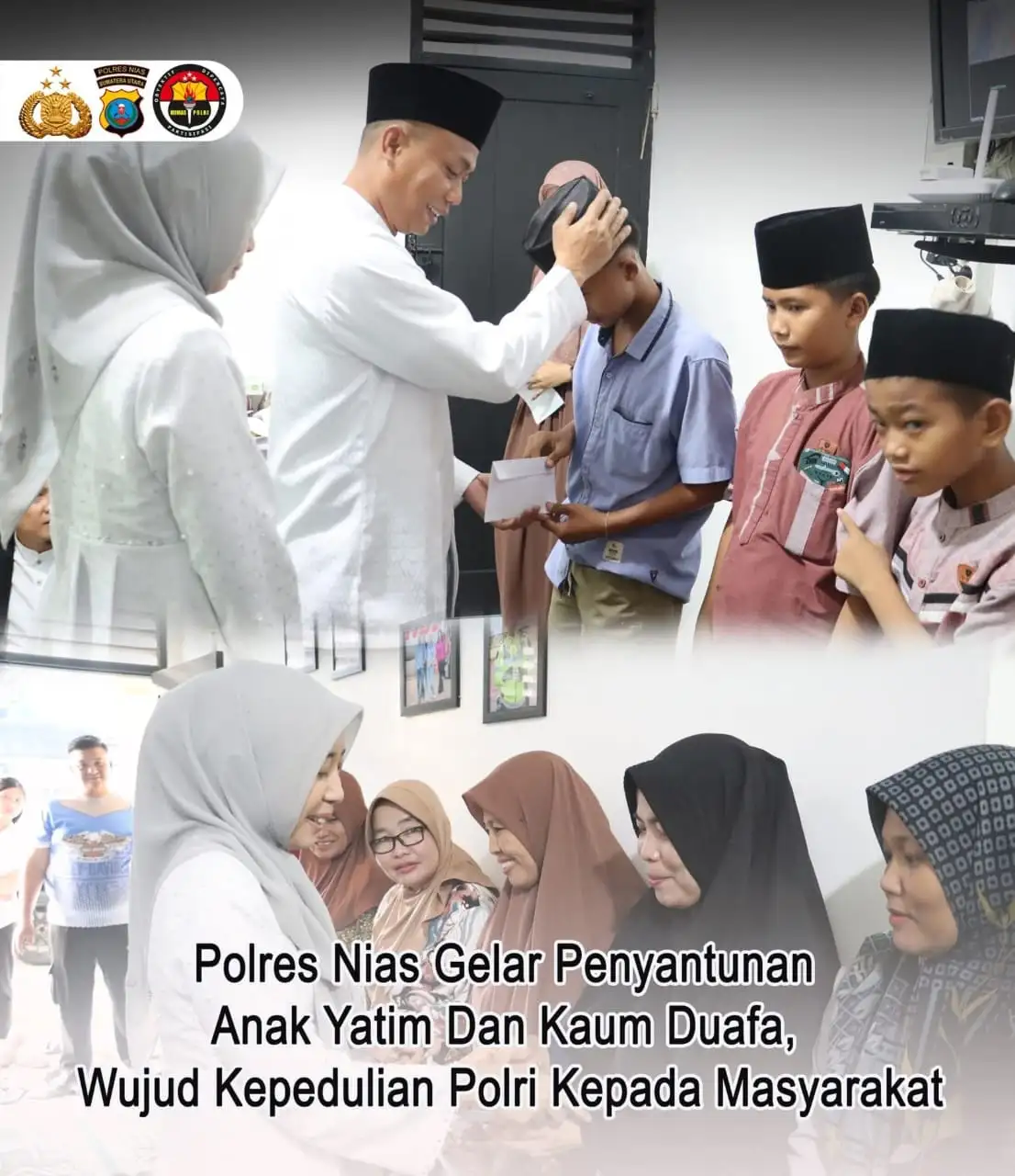 Polres Nias Gelar Penyantunan Anak Yatim Dan Kaum Duafa, Wujud Kepedulian Polri Kepada Masyarakat