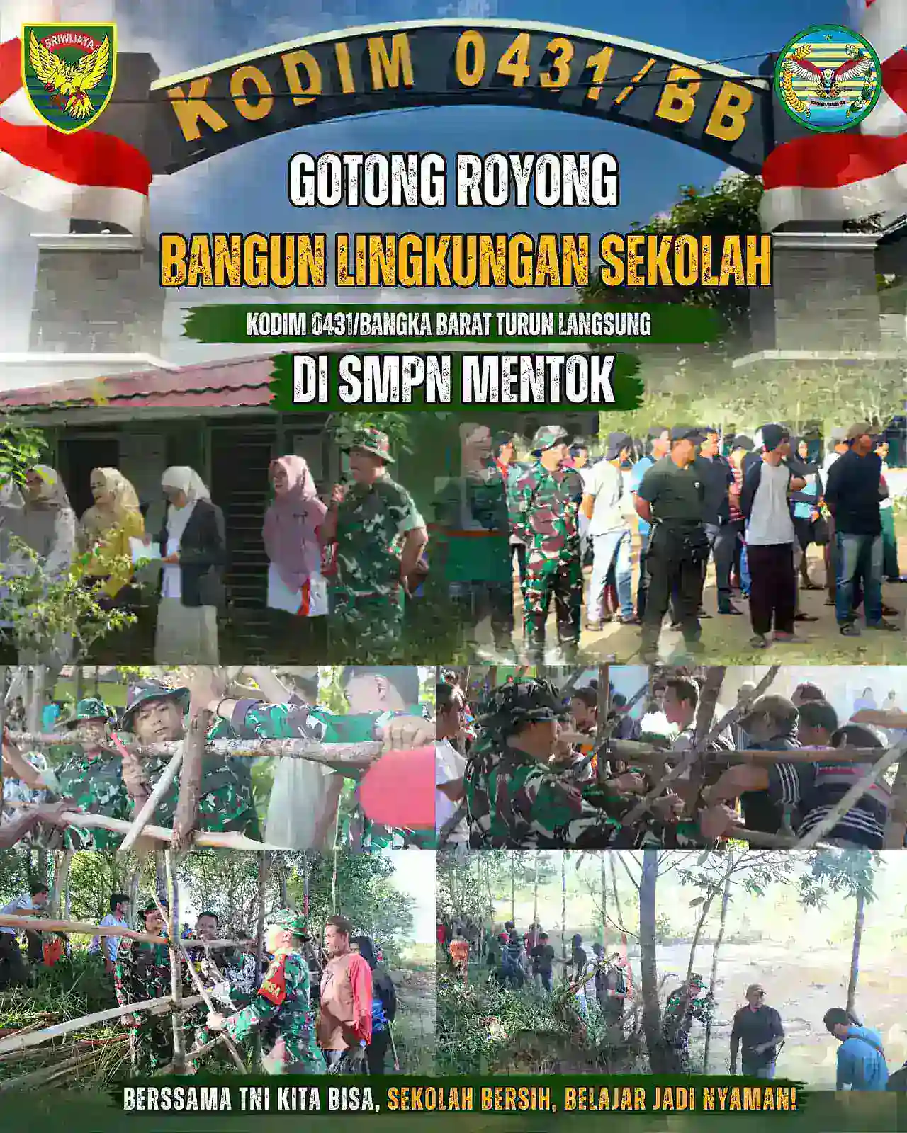Gotong Royong Bangun Lingkungan Sekolah