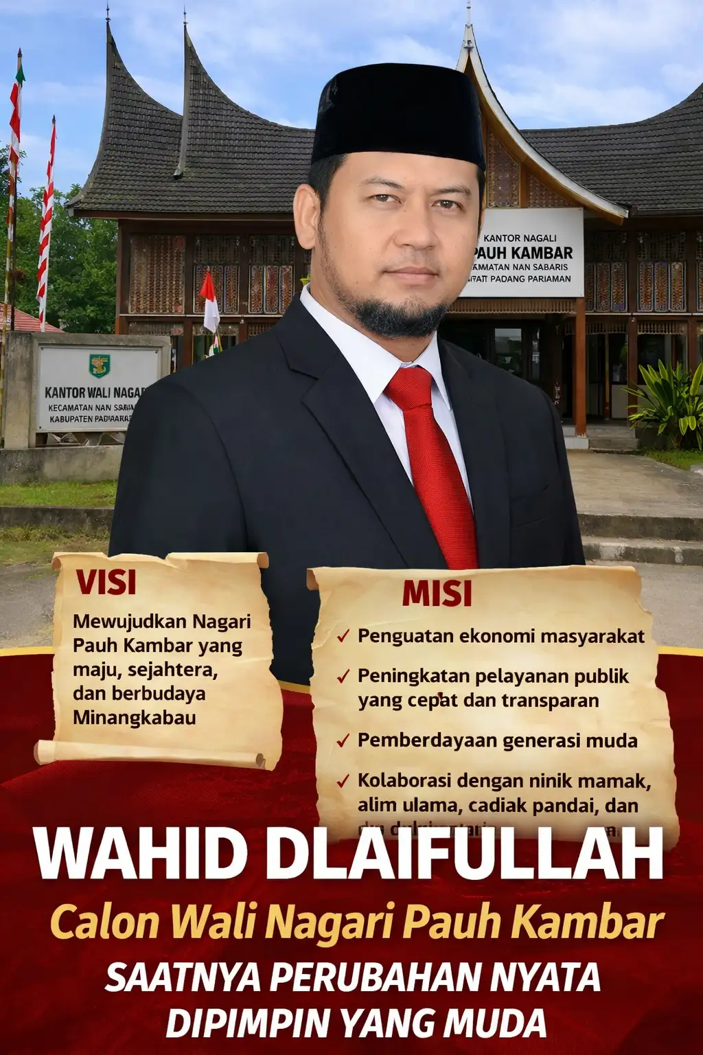 Figur Ustadz dan Aktivis Muda, Wahid Dlaifullah Muncul Sebagai Kandidat Kuat Walinagari Pauh Kambar