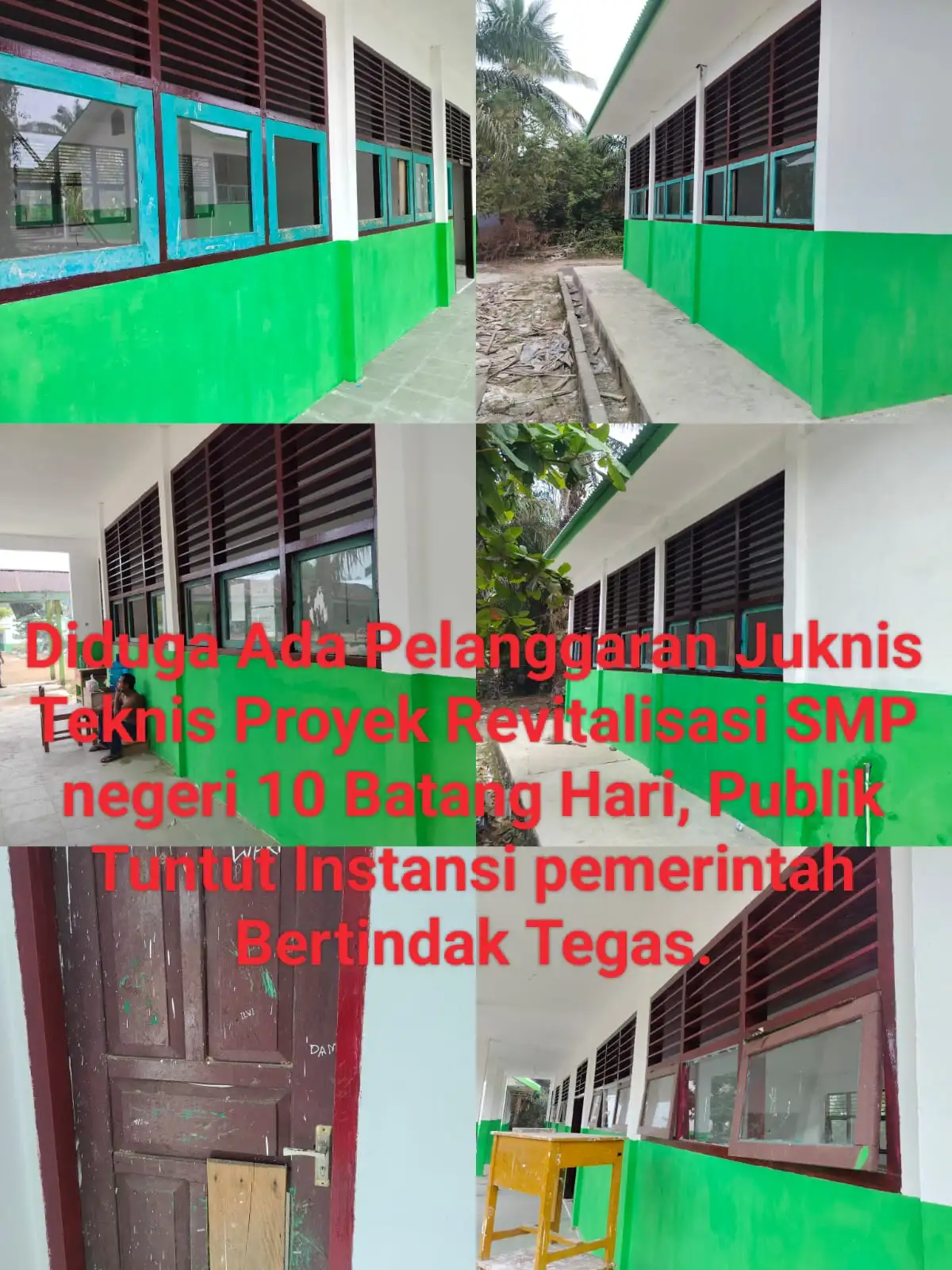 Proyek Revitalisasi SMP Negeri 10 Barang Hari Jambi Diduga Tidak Sesuai Juknis Anggaran APBN 2026.