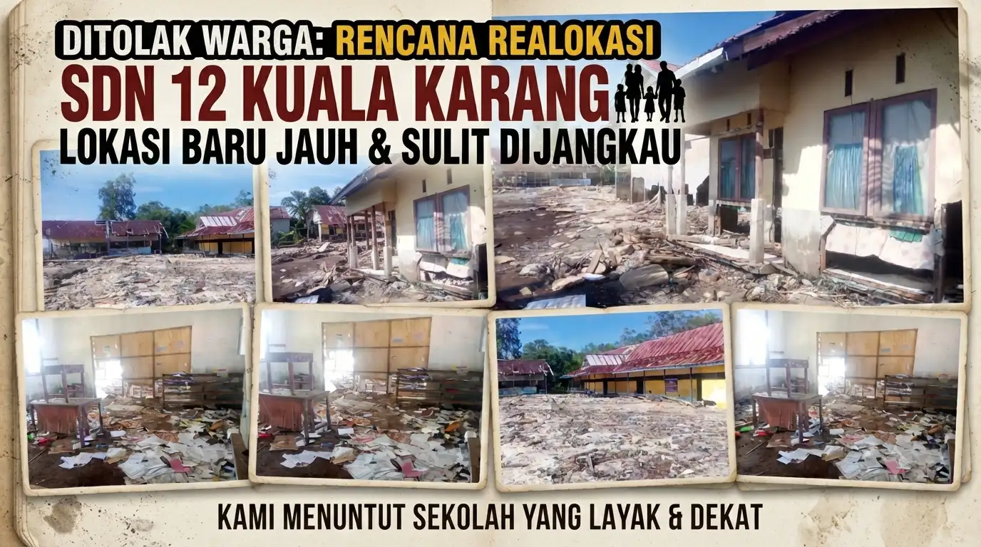 Sekolah Ambruk Diterpa Ombak, Penentuan Lokasi Relokasi SD Negeri 12 Kuala Karang Menuai Polemik